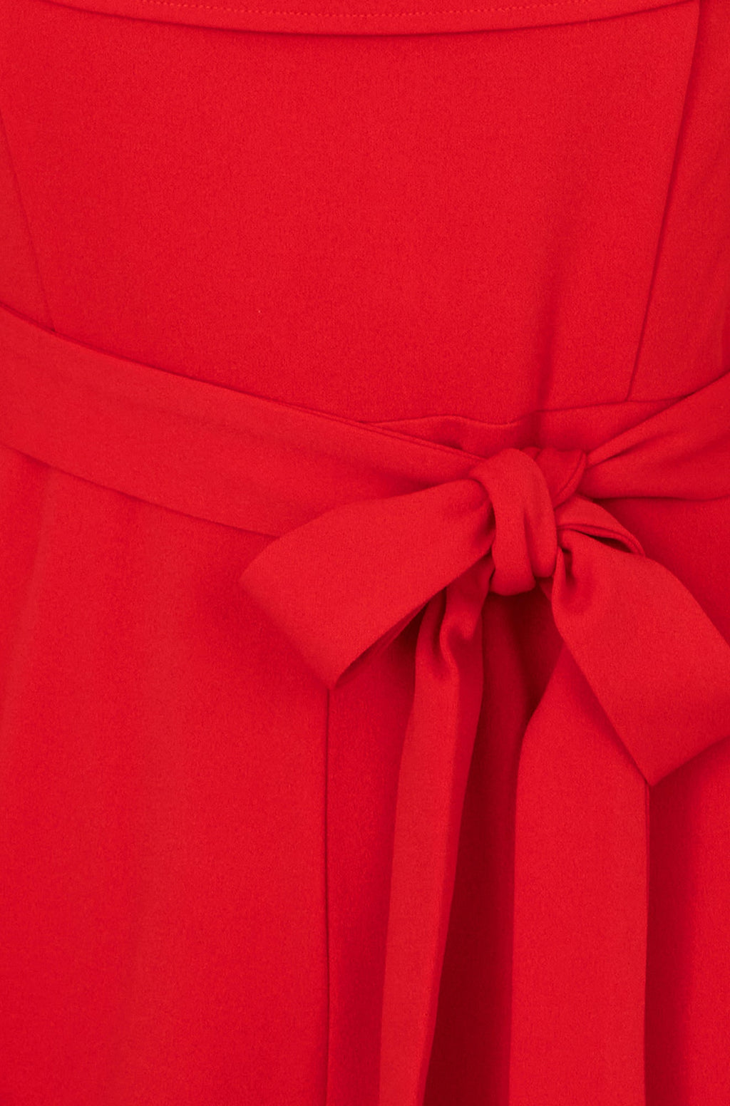 Red Stretch Bardot Jumpsuit