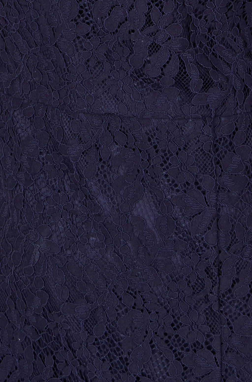 Navy Lace Fitted Midi Dress With Flute Sleeves