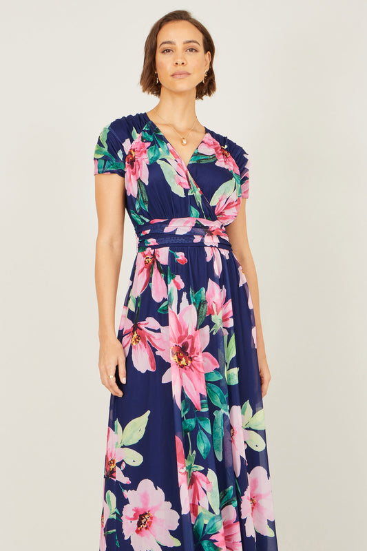 Navy Floral Dress