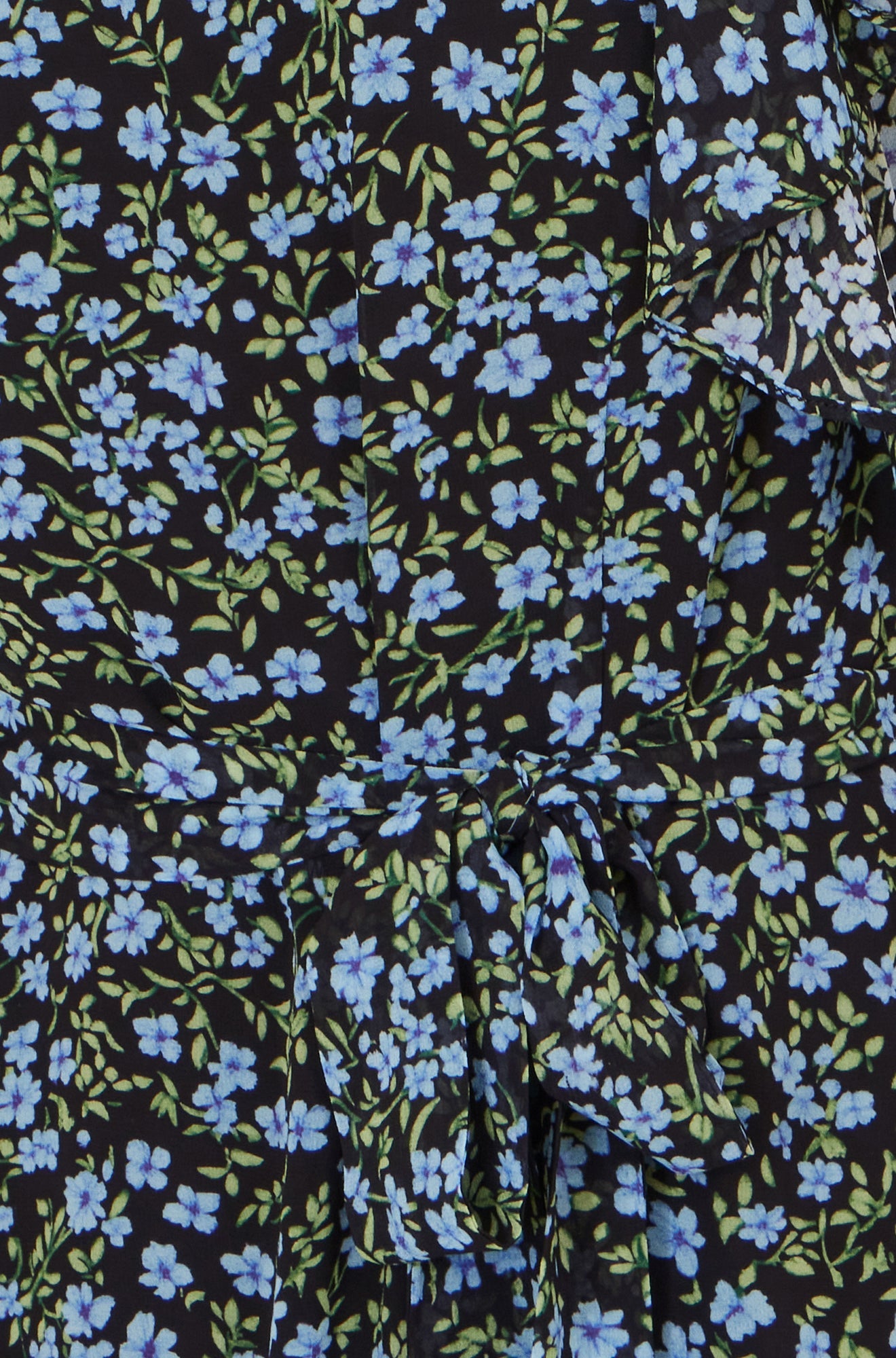 Blue Ditsy Print Floral Skater Dress