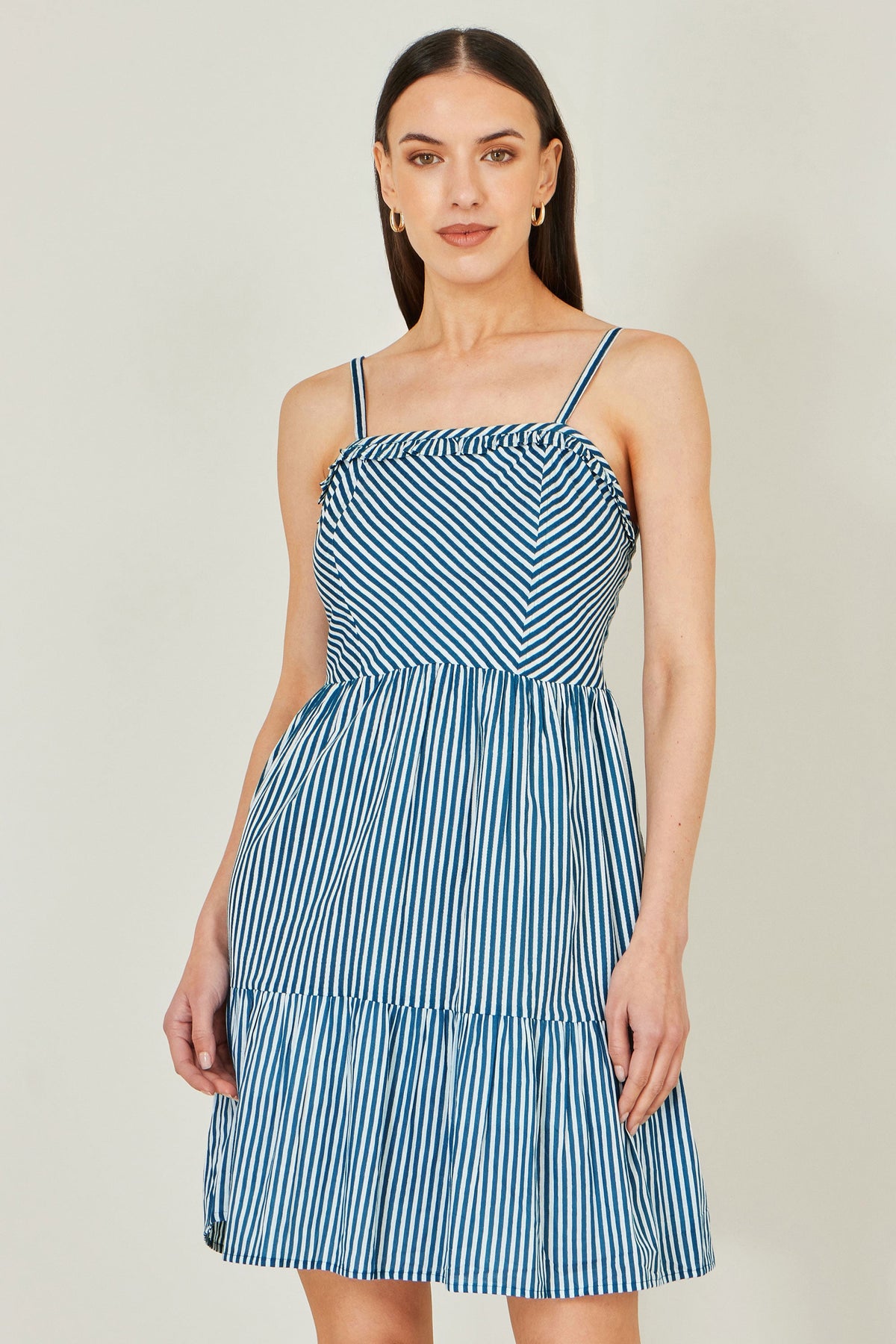 Blue Stripe Cotton Sundress