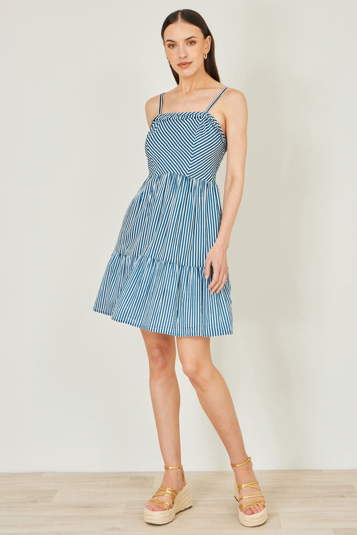Blue Stripe Cotton Sundress