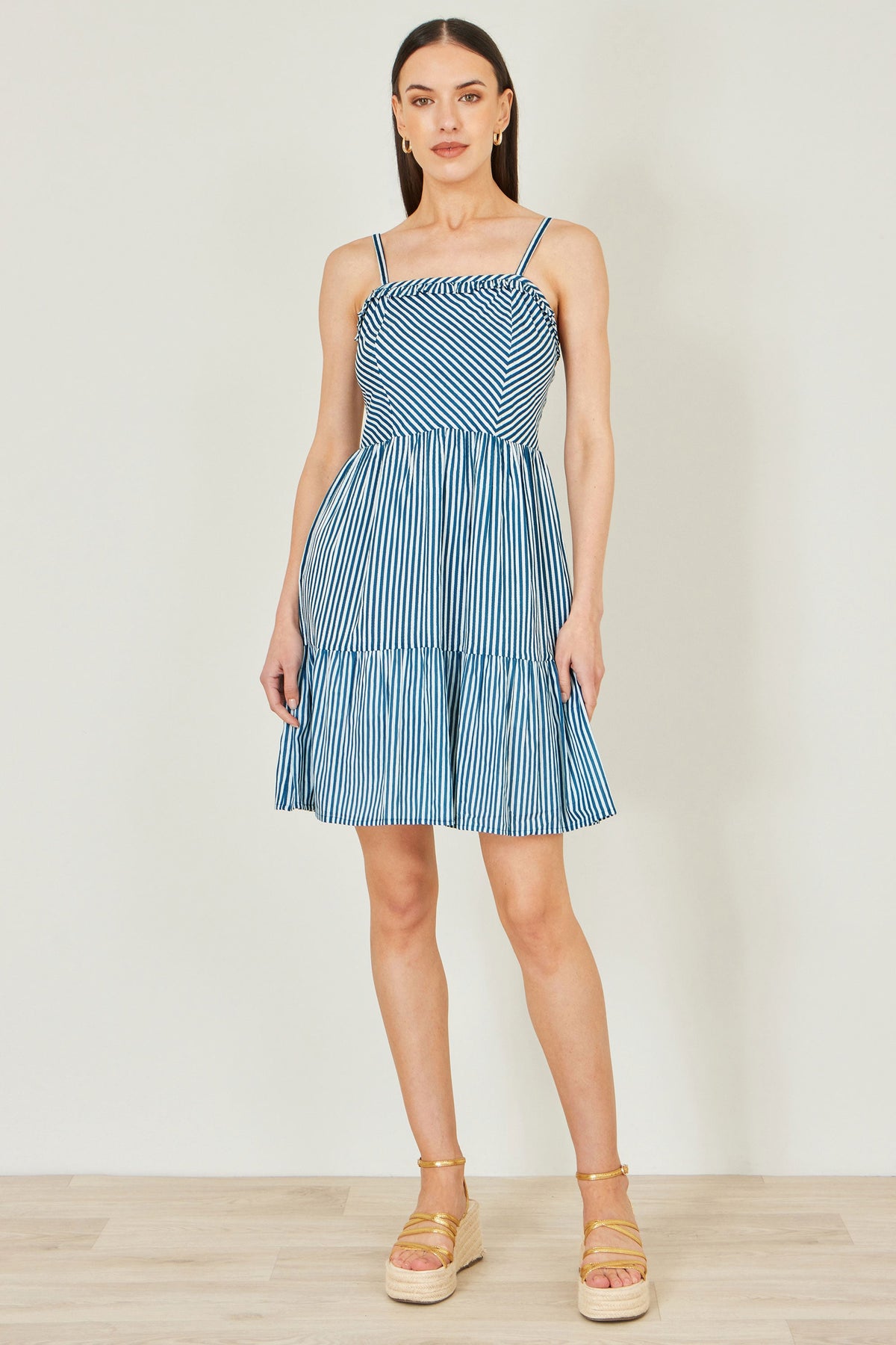 Blue Stripe Cotton Sundress