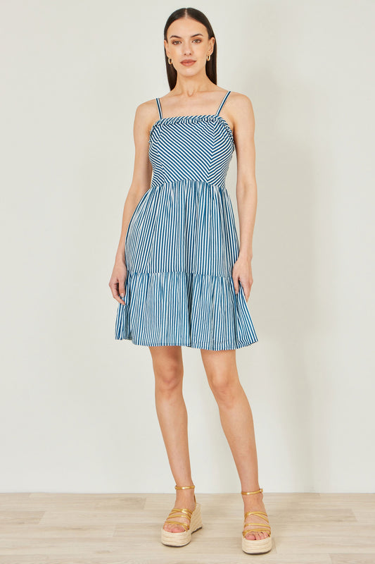 Blue Stripe Cotton Sundress