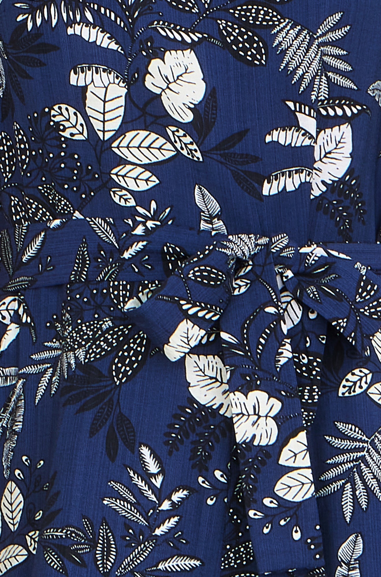 Navy Leaf Culotte Jumpsuit