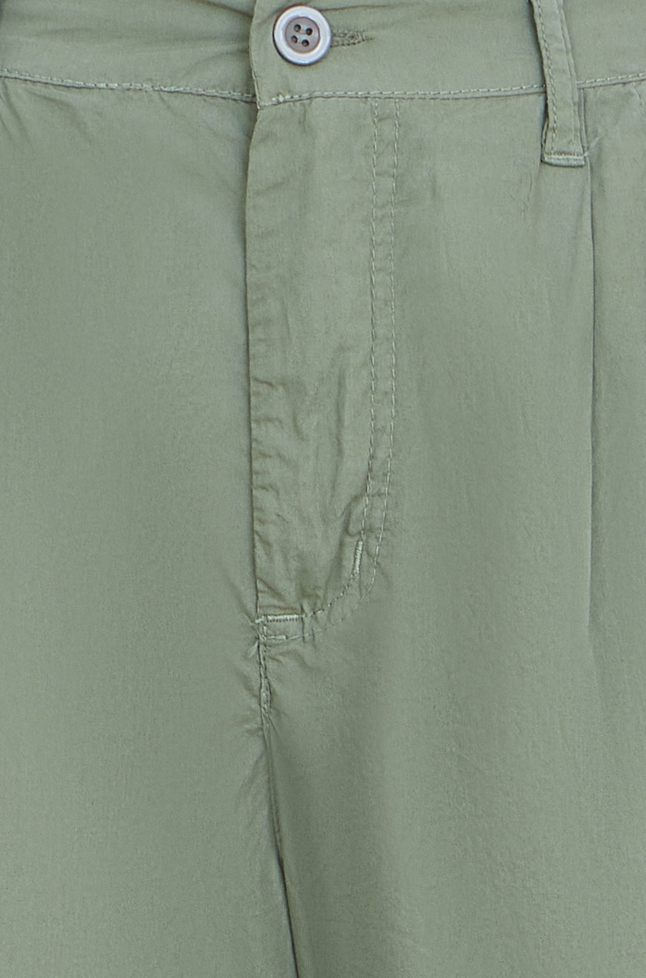 Khaki Cotton Canvas Chino Trousers