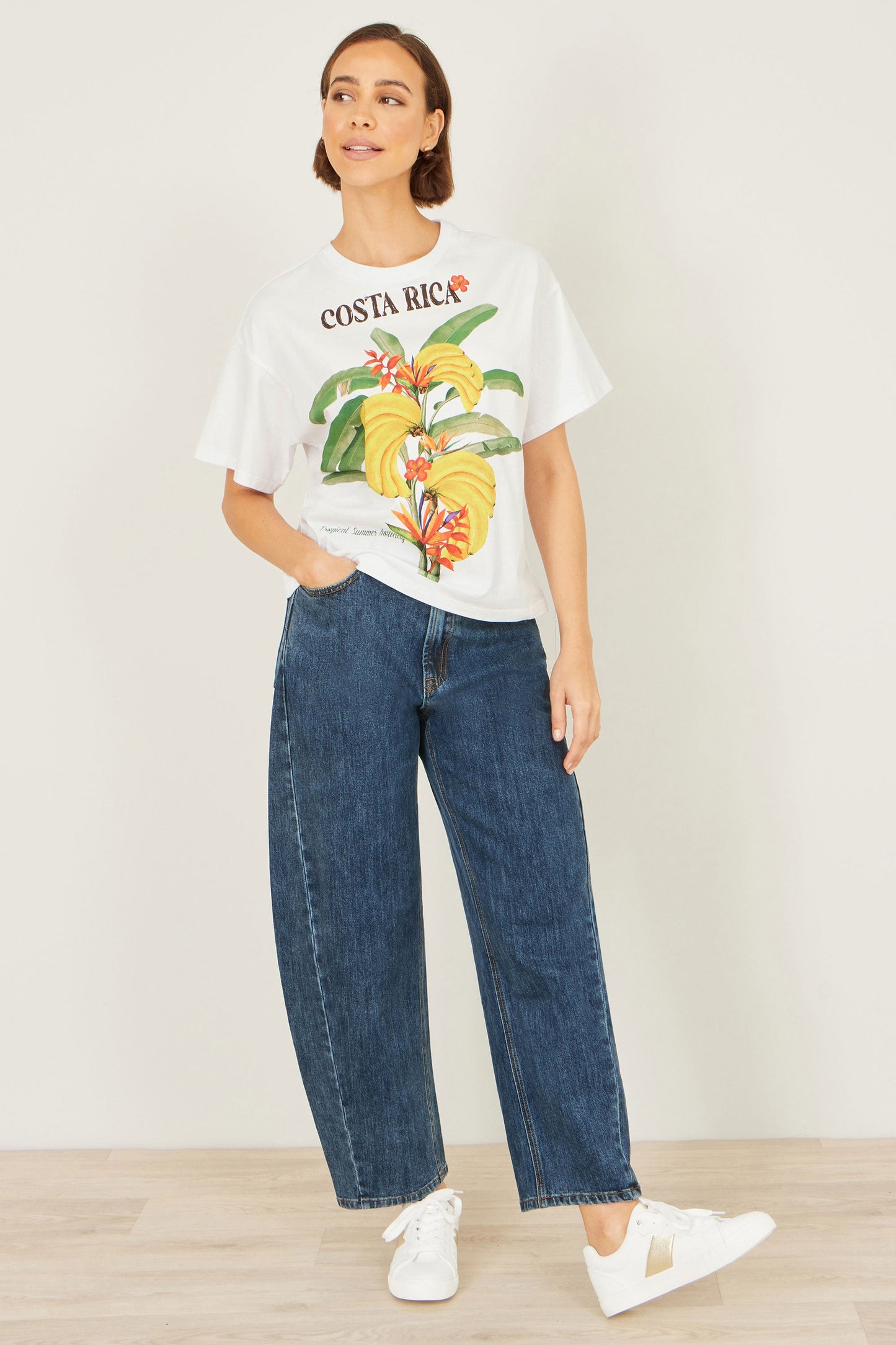 White Costa Rica Cotton T Shirt