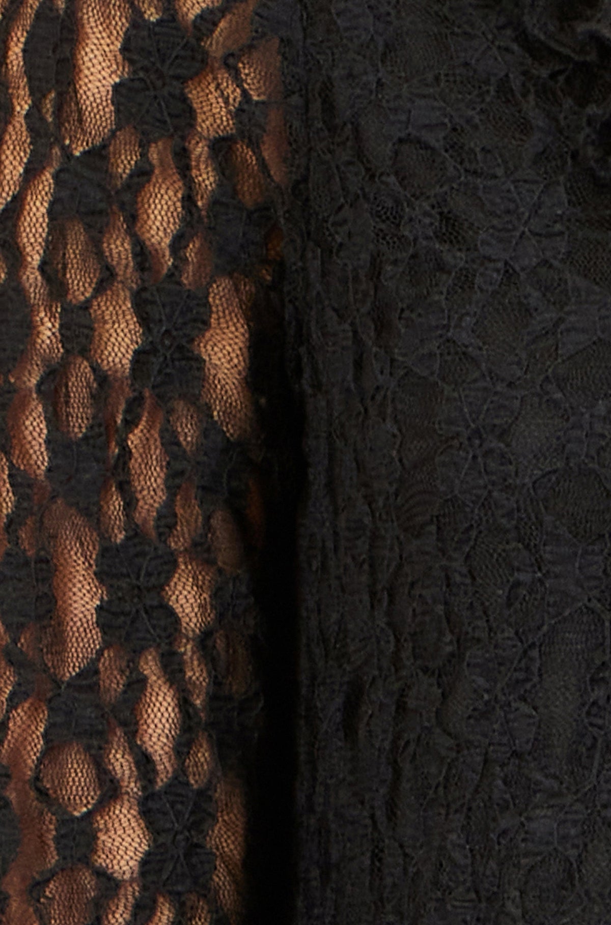 Black Ruffle Lace Top