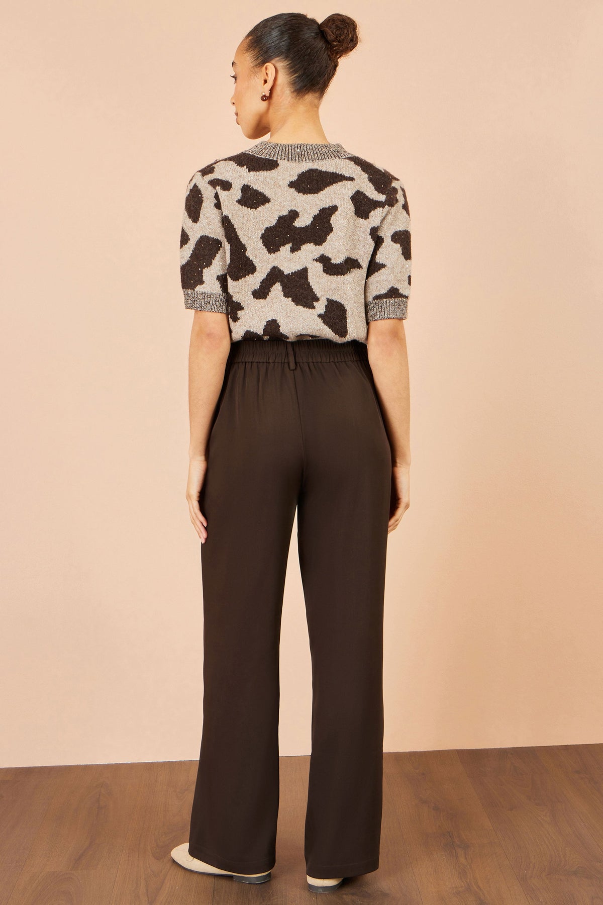 Brown Wide Leg Trousers