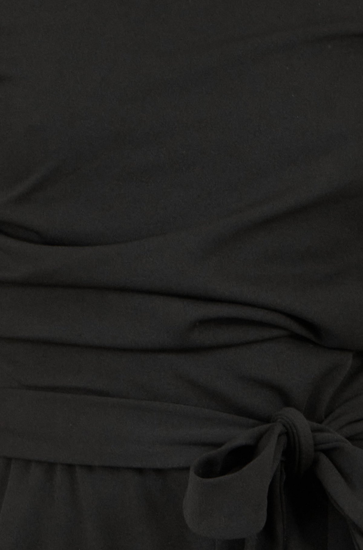 Black Ruched Wide Leg Jumpsuit