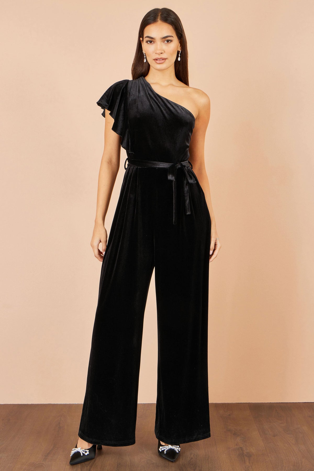 Black One Shoulder Jumpsuit