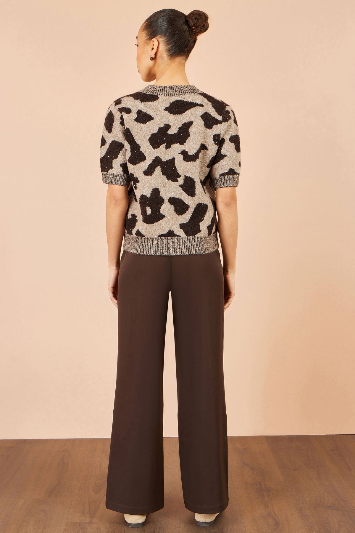Brown Leopard Print Jumper