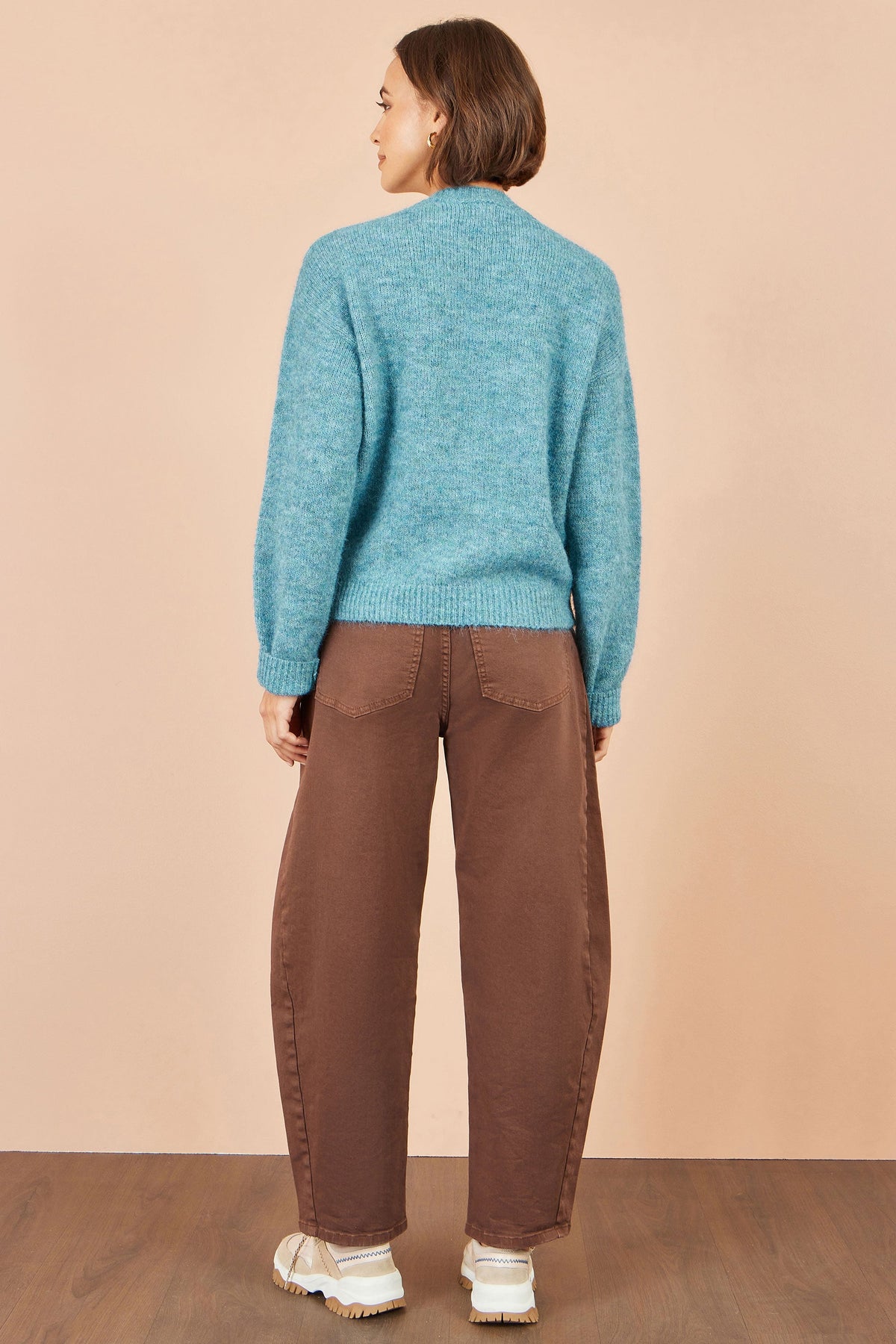 Blue Floral Embroidered Jumper