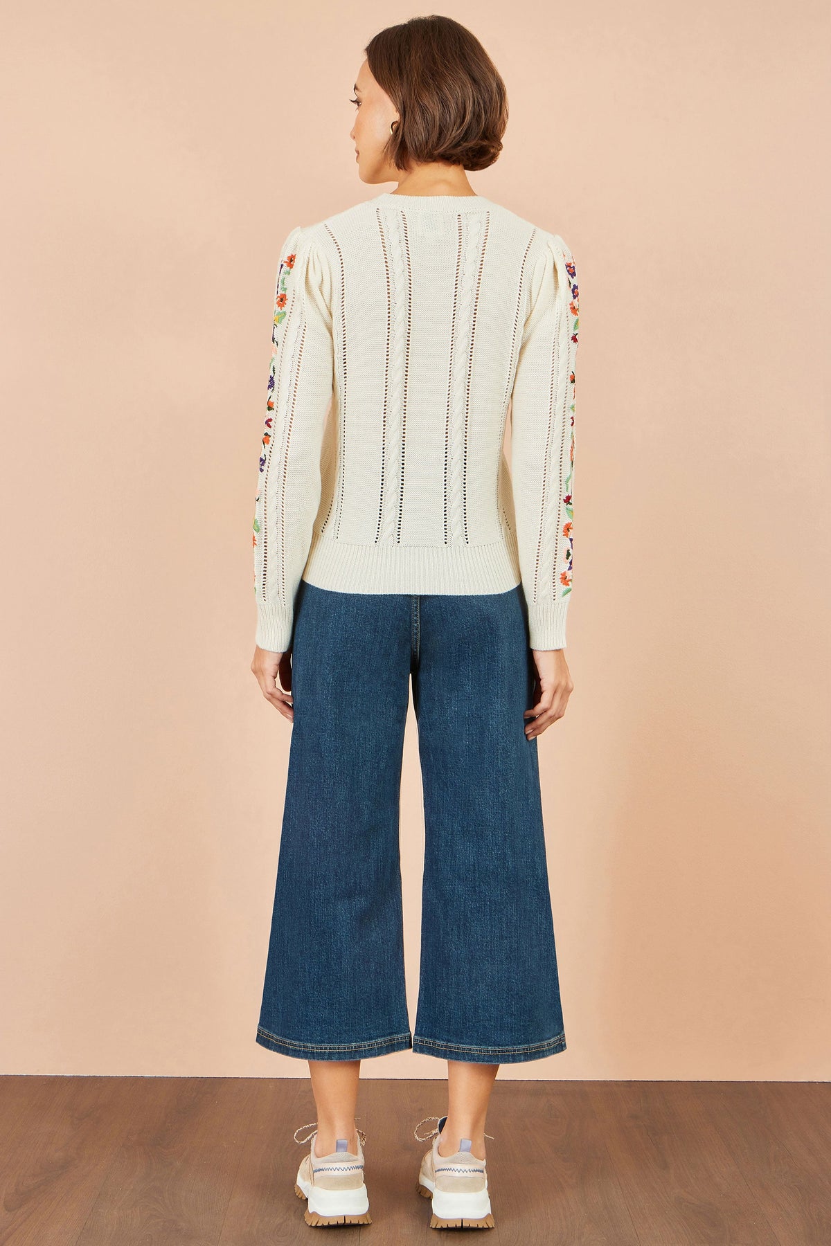 Ivory Floral Embroidered Jumper