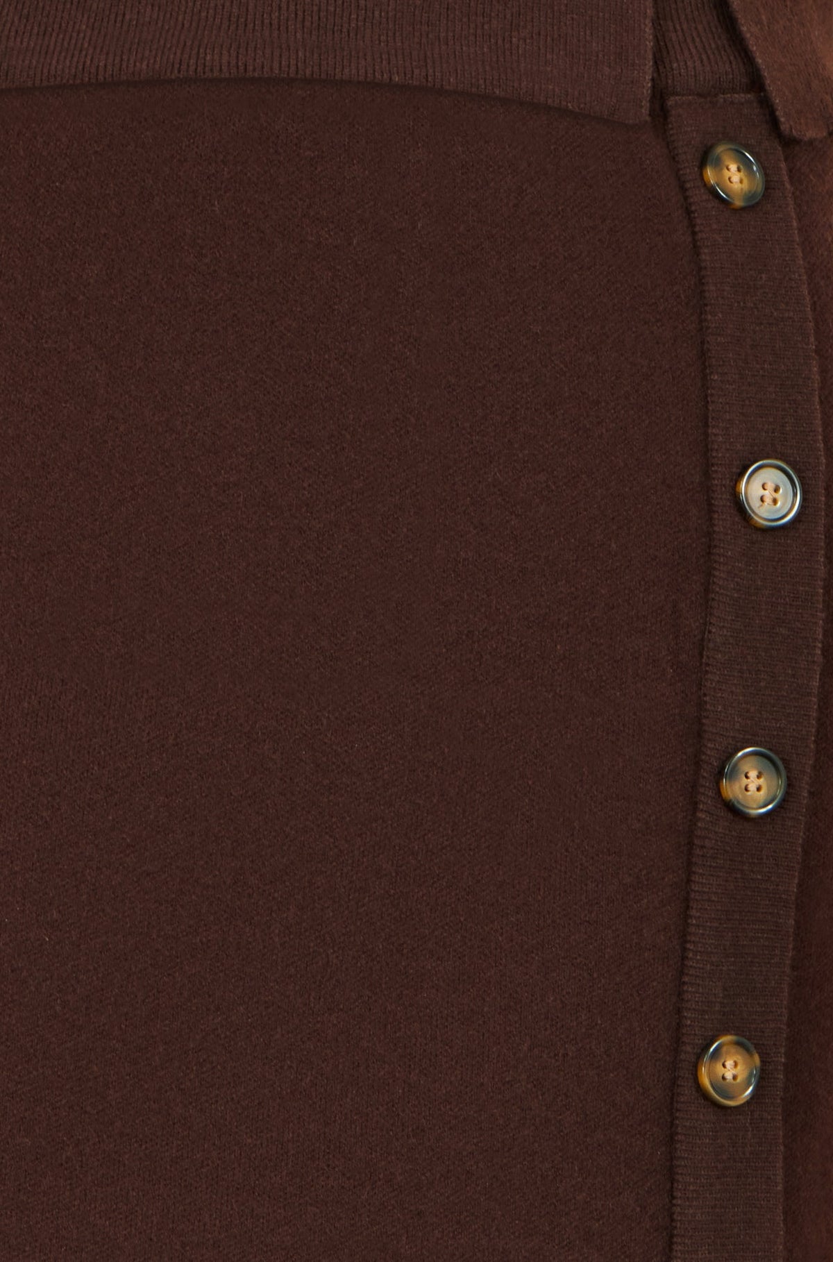Brown Button Mini Skirt