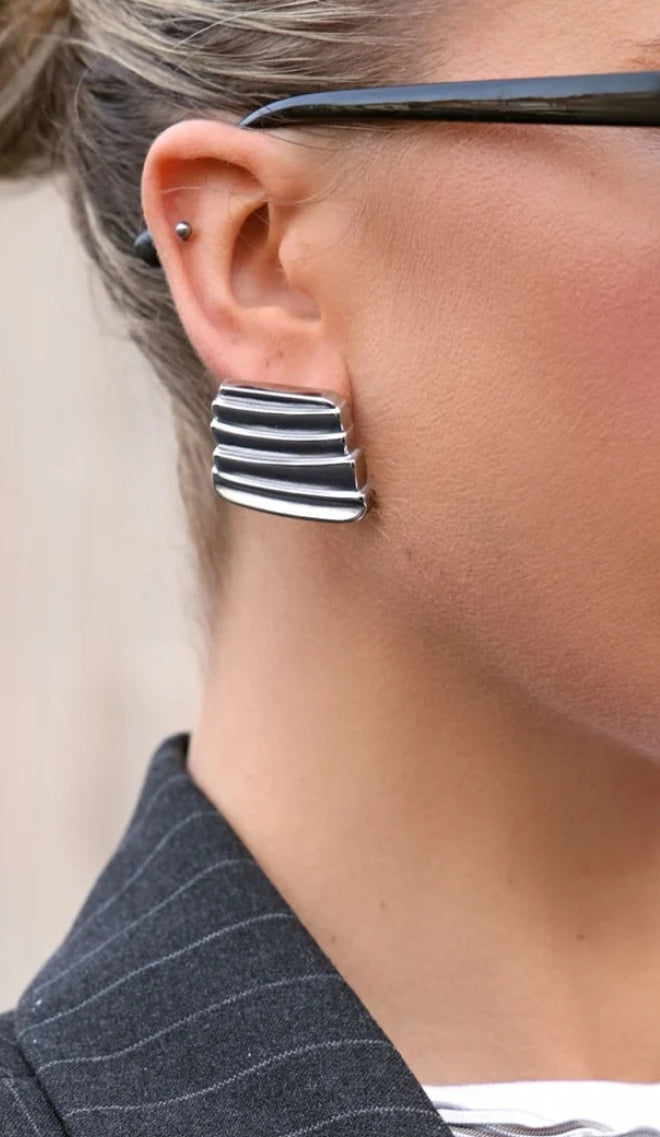 Ada Silver Statement Earring image 1