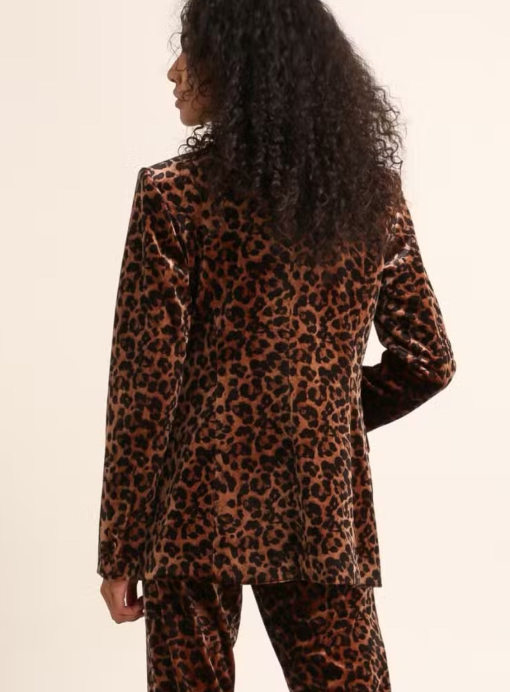 Velvet Tailored Suit in Leopard Print image 8
