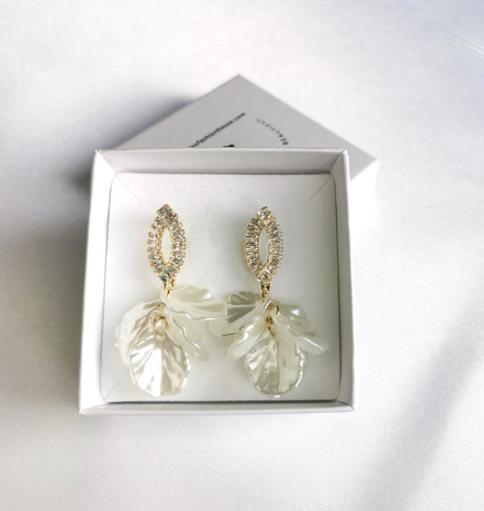 Crystal Diamante Leaf Drop image 0