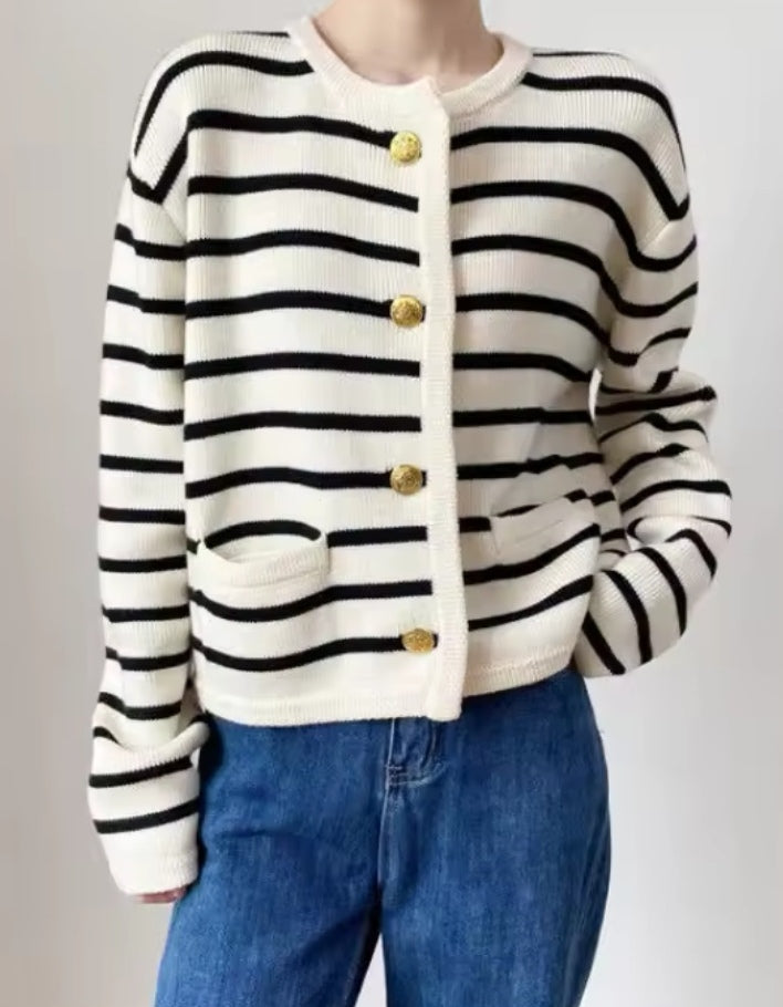 Black Stripe Cardigan  image 3