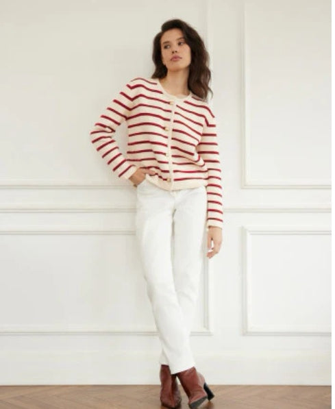 Red Stripe Cardigan  image 1