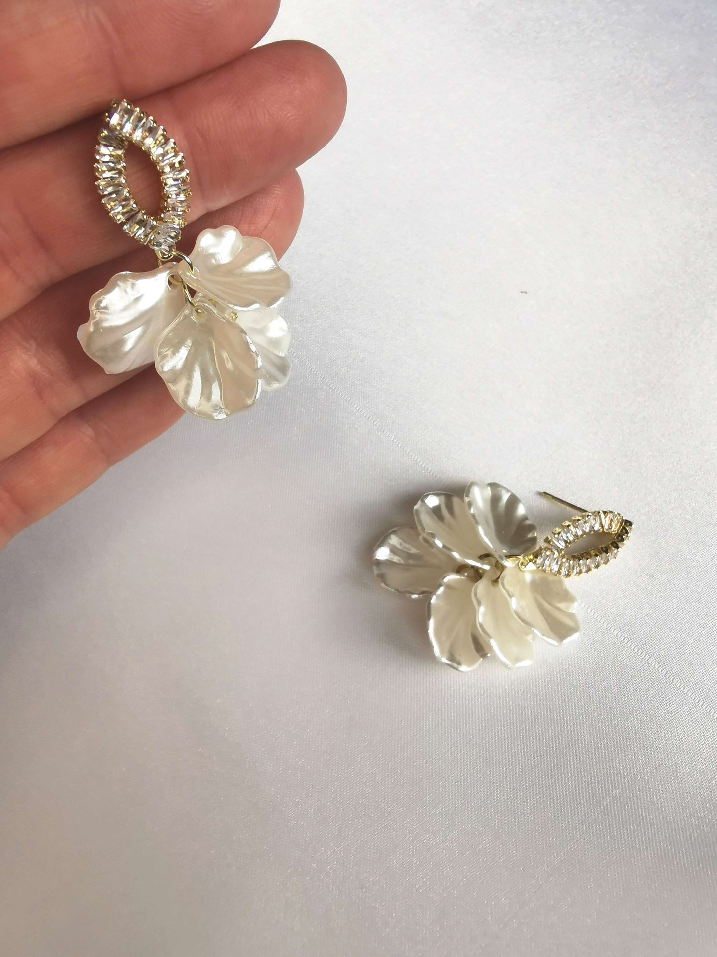 Crystal Diamante Leaf Drop image 2