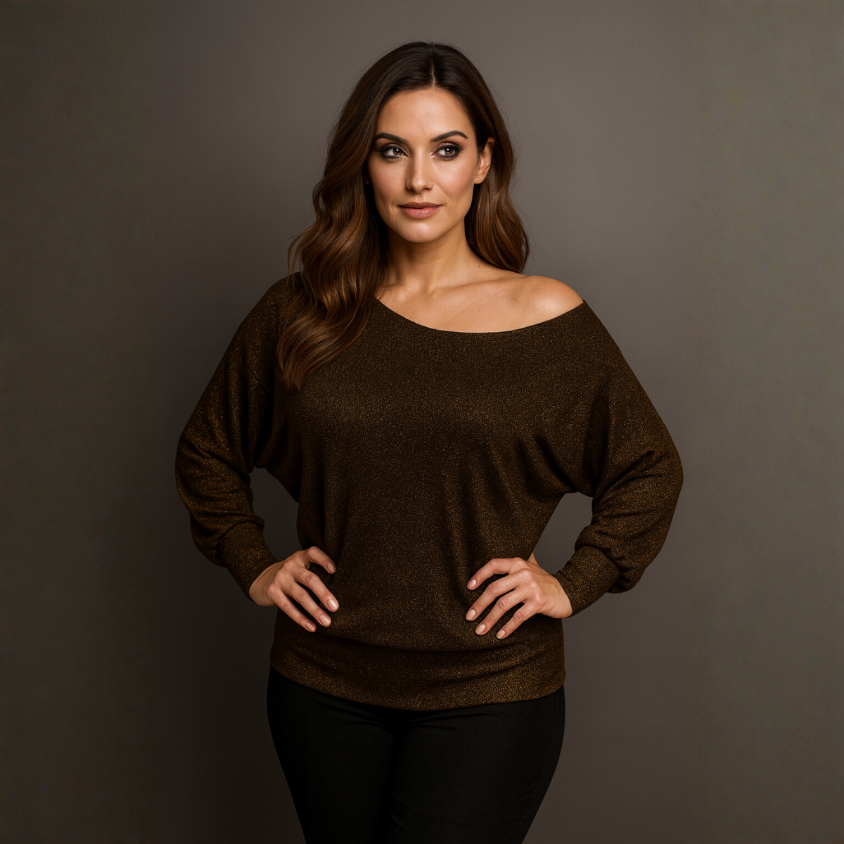 Sparkly Shimmer Off Shoulder Bardot Top - Various Colour Options