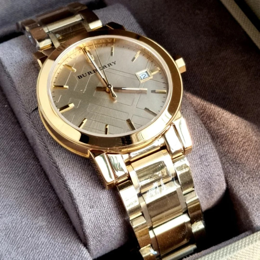 Burberry The City Unisex Gold Watch - BU9033