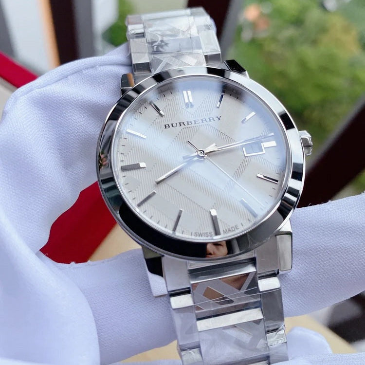 Burberry The City Unisex Silver Watch - BU9037