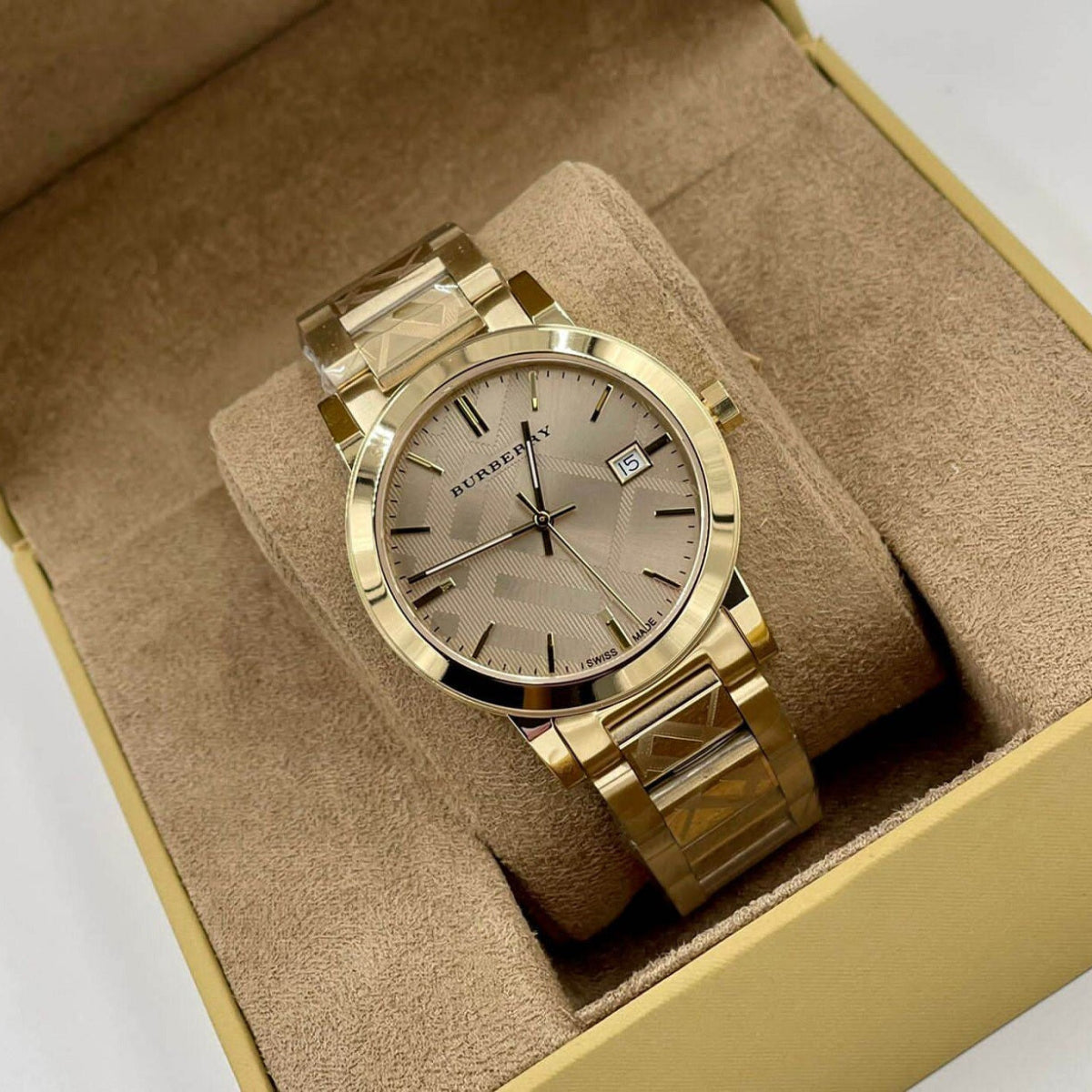 Burberry The City Unisex Gold & Champagne Watch - BU9038