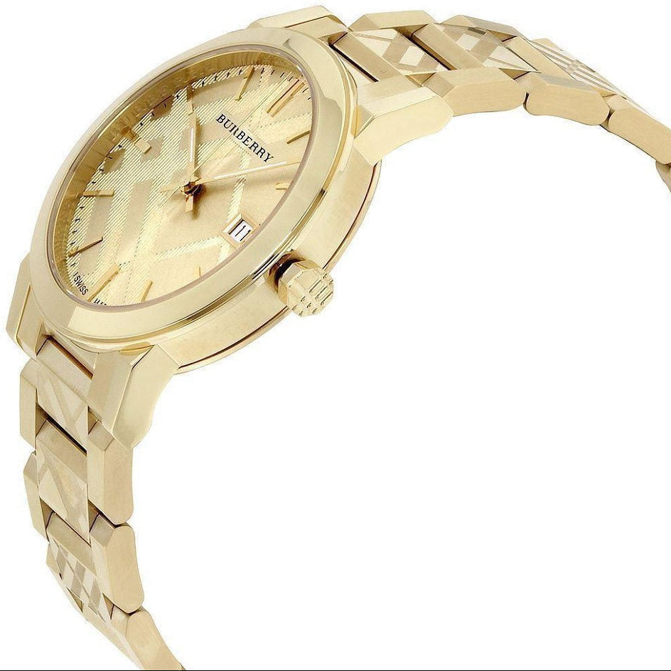 Burberry The City Unisex Gold & Champagne Watch - BU9038