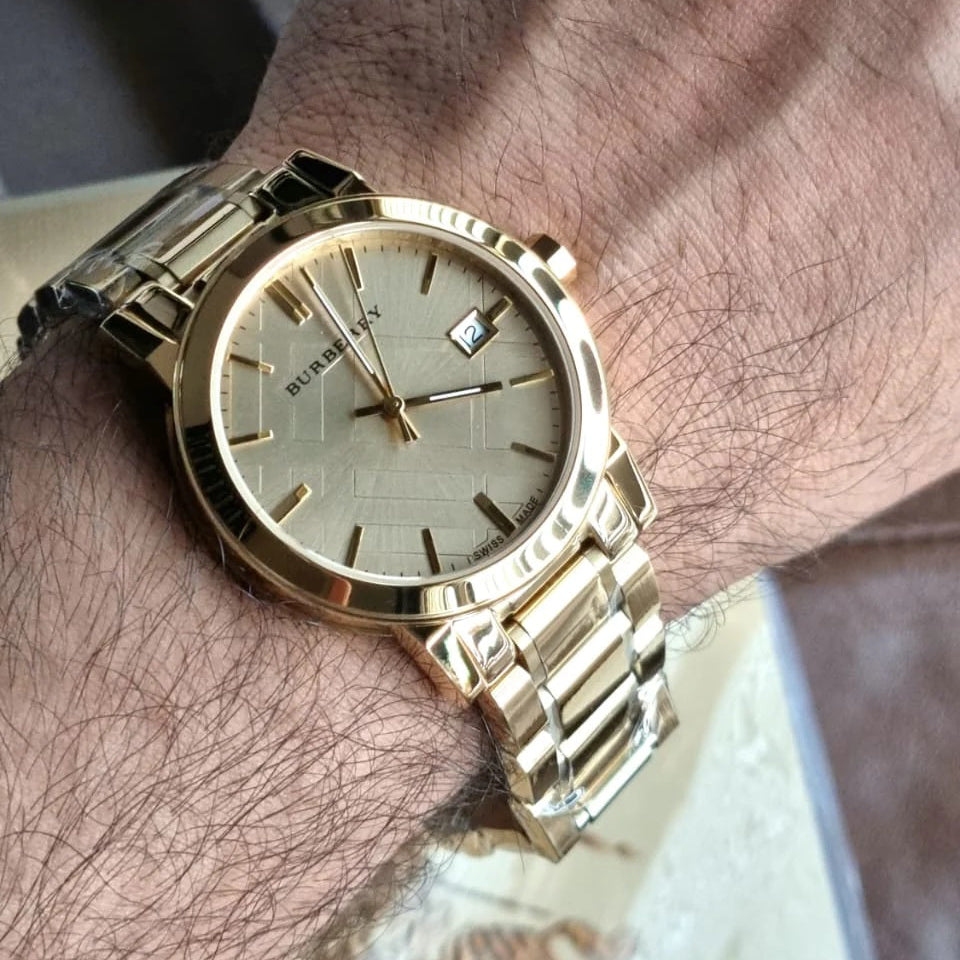 Burberry The City Unisex Gold & Champagne Watch - BU9038