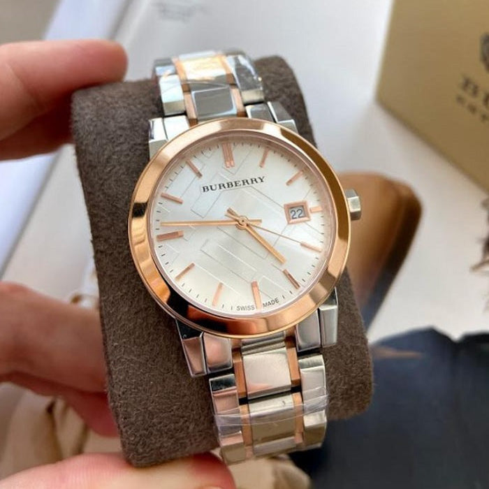 Burberry The City Women's Silver & Rose Gold Watch - BU9105