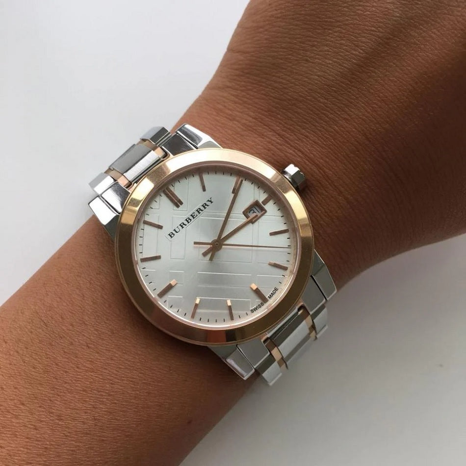 Burberry The City Women's Silver & Rose Gold Watch - BU9105