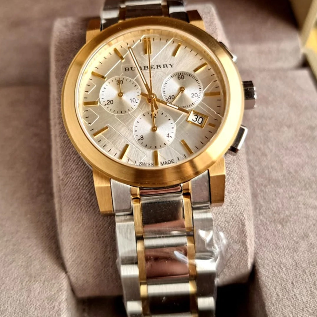 Burberry The City Unisex Two-Tone Chronograph Watch - BU9751