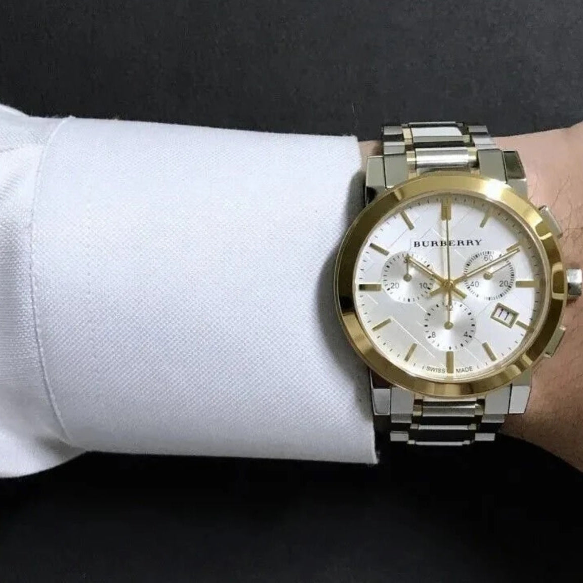 Burberry The City Unisex Two-Tone Chronograph Watch - BU9751