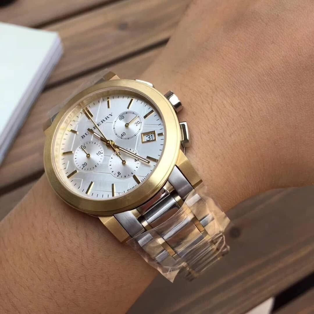 Burberry The City Unisex Two-Tone Chronograph Watch - BU9751