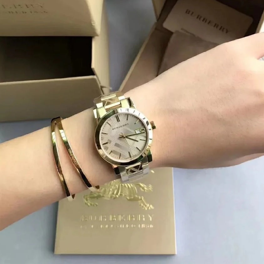 Burberry The City Unisex Gold Watch - BU9033
