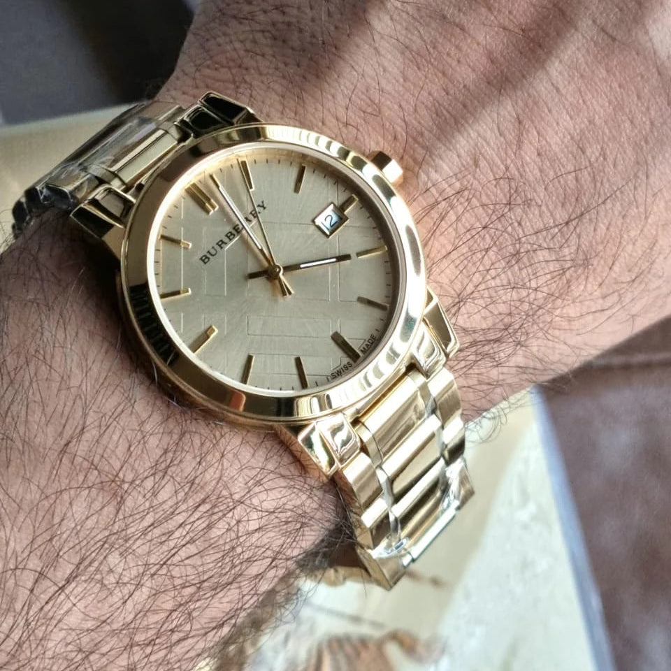 Burberry The City Unisex Gold Watch - BU9033