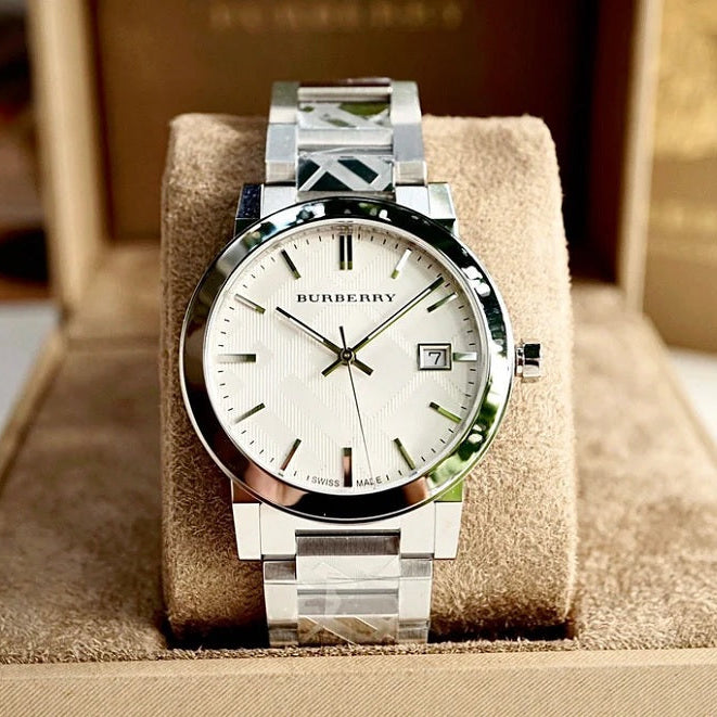 Burberry The City Unisex Silver Watch - BU9037