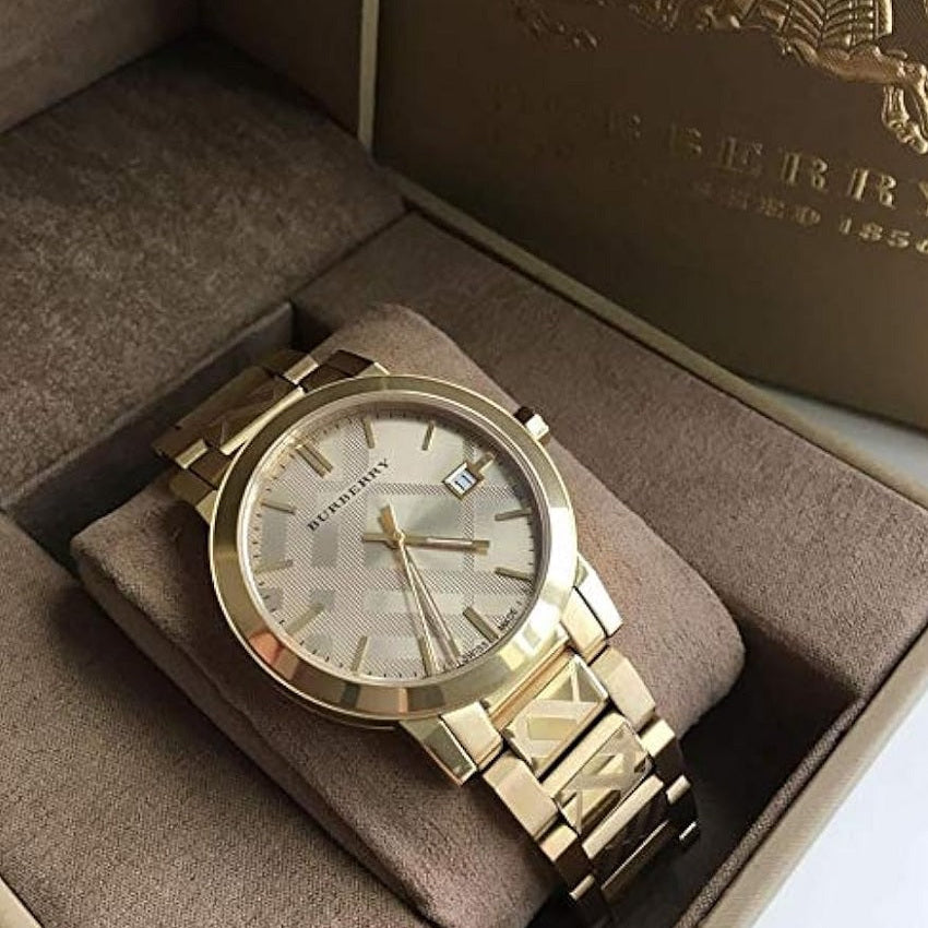Burberry The City Unisex Gold & Champagne Watch - BU9038