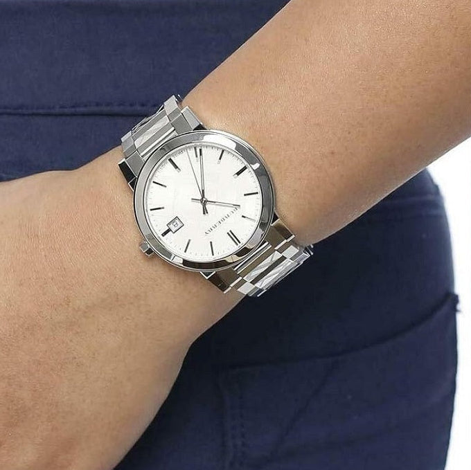 Burberry The City Unisex Silver Watch - BU9037