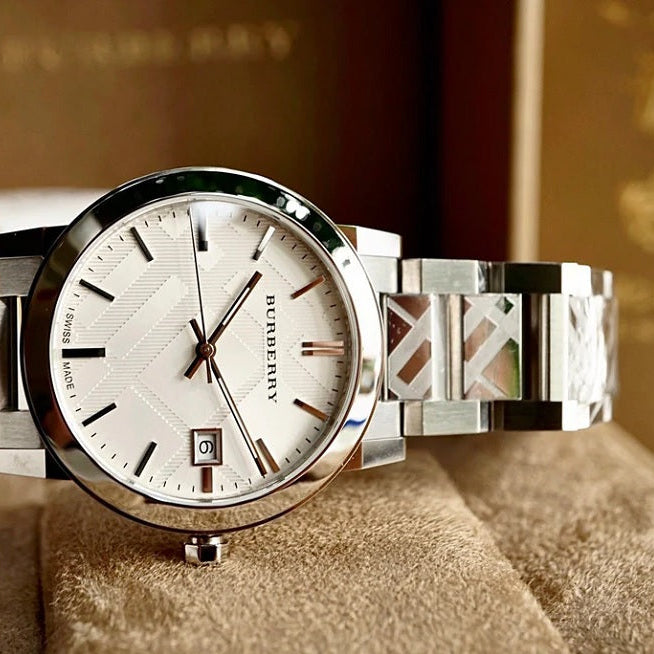 Burberry The City Unisex Silver Watch - BU9037