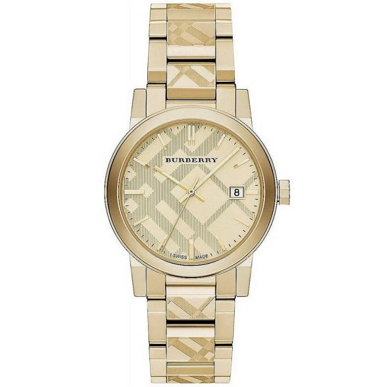 Burberry The City Unisex Gold & Champagne Watch - BU9038