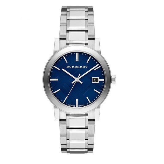 Burberry The City Unisex Silver & Blue Watch - BU9031