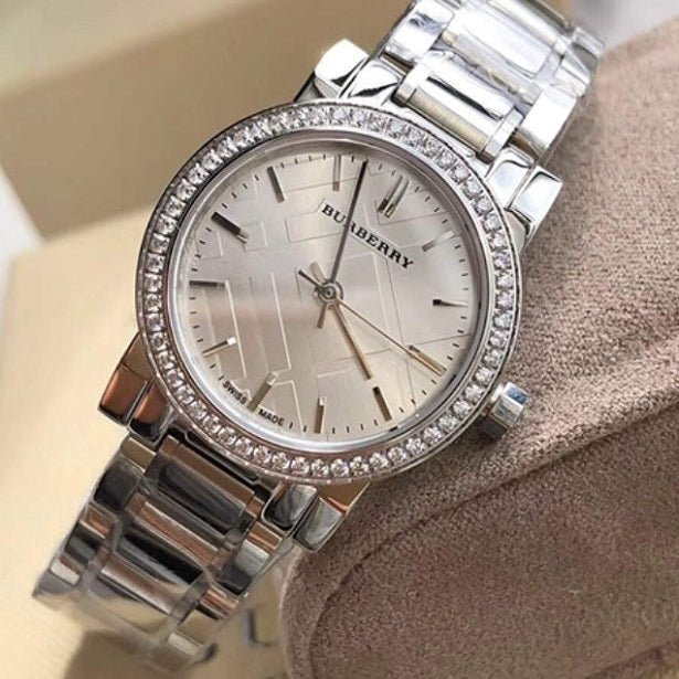 Burberry The City Women's 26mm Silver & Diamond Watch - BU9220