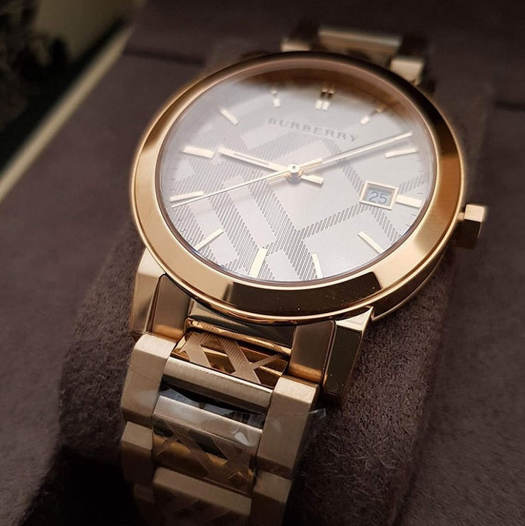Burberry The City Unisex Gold & Champagne Watch - BU9038