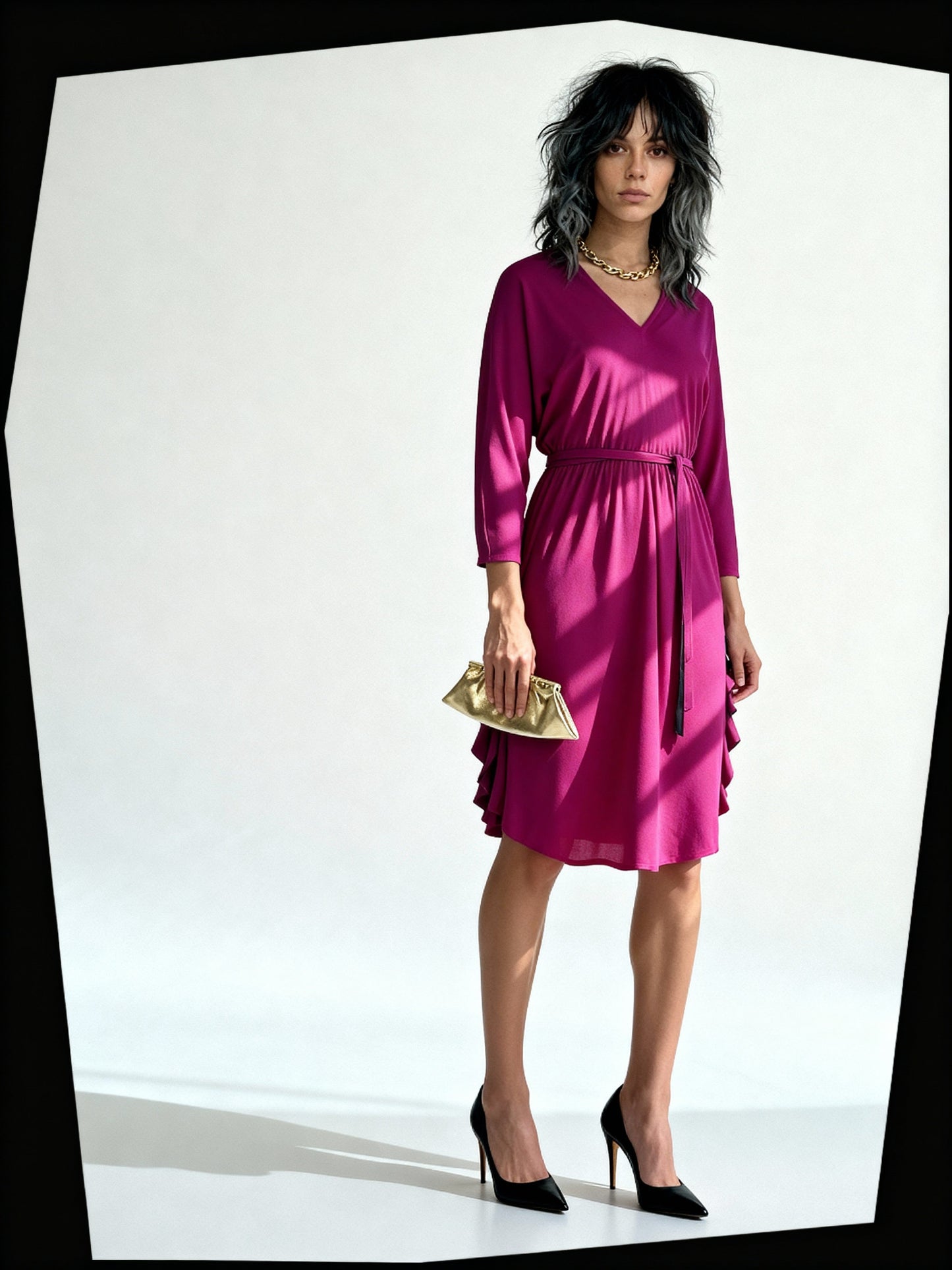 Late 1970's Vintage Purple Disco Dress By Radley London UK 8 - 12