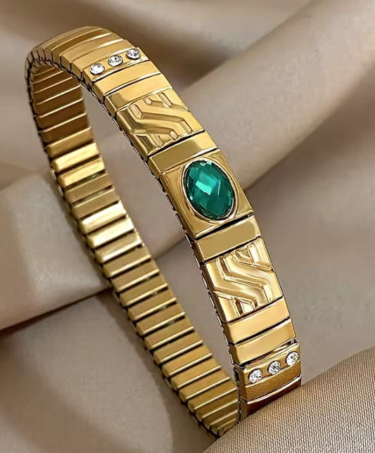 Selene Emerald Bangle image 0