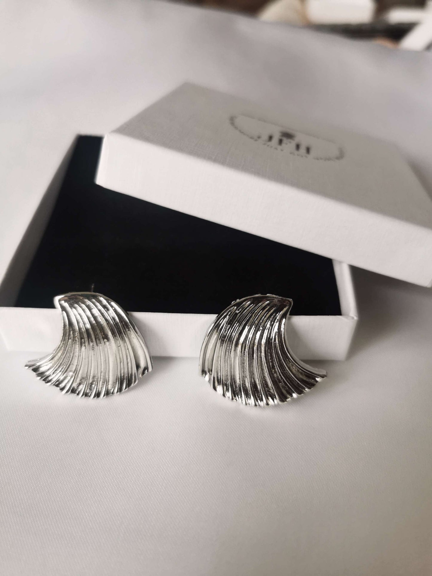 Phoebe Silver Statement Earring image 1