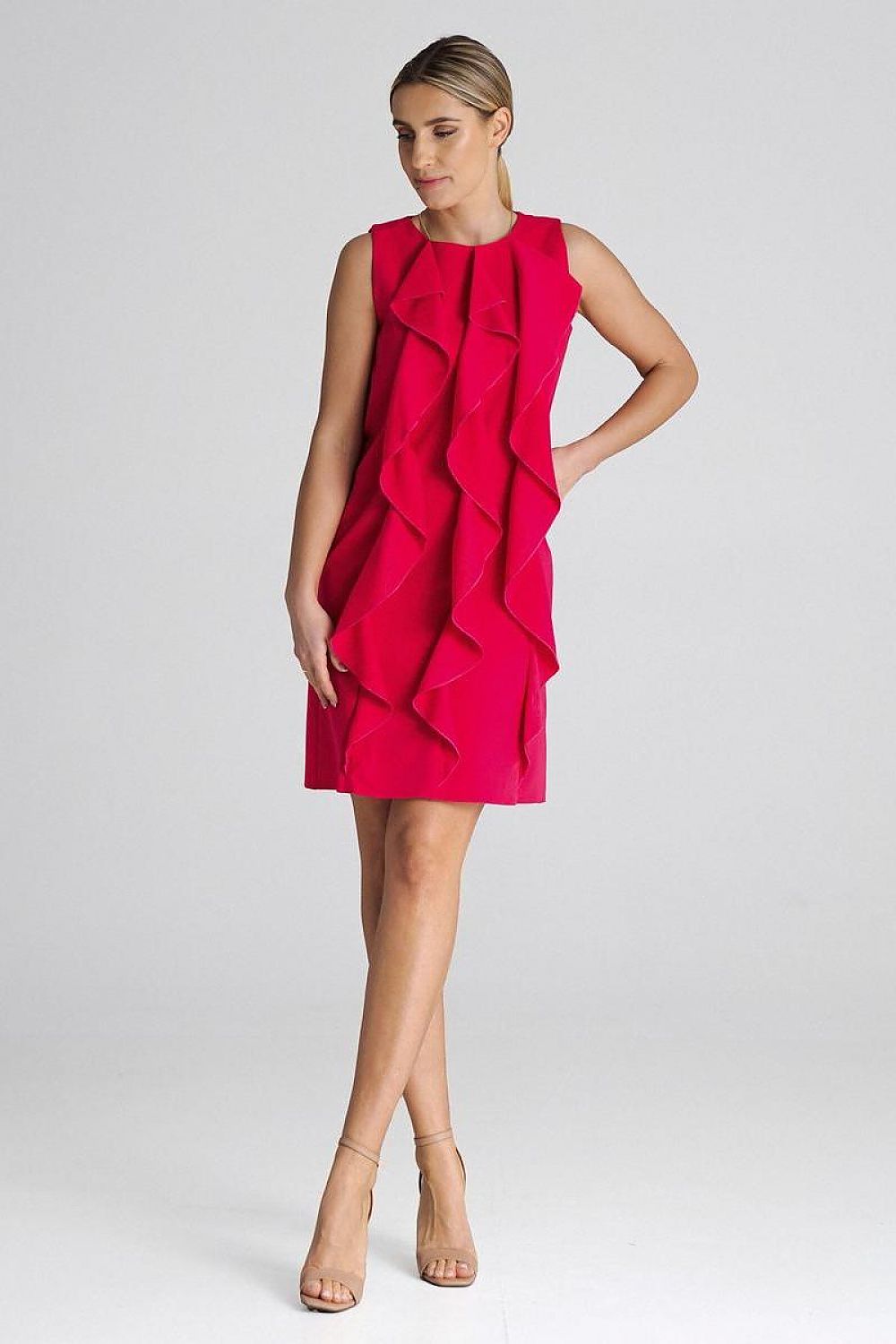 Sleeveless Trapeze Cocktail Dress
